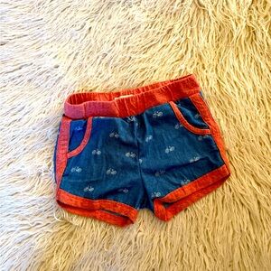 Miki Miette Kids Denim and Red Shorts 5Y